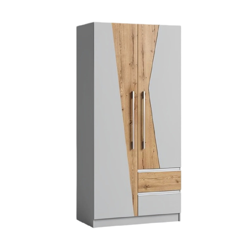**Szafa nowoczesna z drewnianymi akcentami – design minimalistyczny**